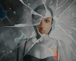 Painting titled "Break on through (t…" by Peter Seminck, Original Artwork, Oil