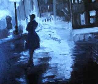 Ζωγραφική με τίτλο "City lights" από Laurence D Antonio Lignel, Αυθεντικά έργα τέχνης
