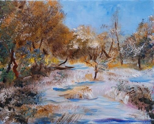 "Les bois de St Mart…" başlıklı Tablo Jean-Pierre Duquaire tarafından, Orijinal sanat, Petrol