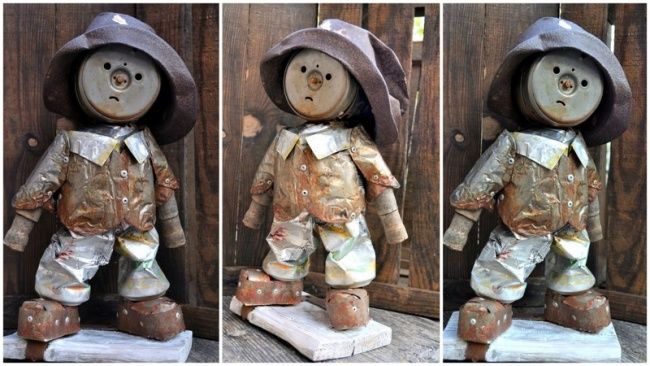 Sculpture intitulée "Moussaillon" par Karine Krynicki, Œuvre d'art originale, Techniques mixtes