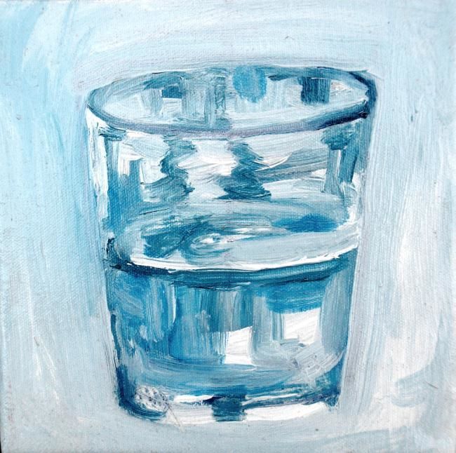 Peinture intitulée "Verre d'eau 21" par Nathalia Chipilova, Œuvre d'art originale, Huile