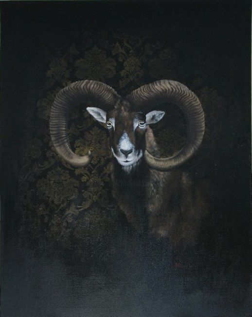 Картина под названием "Ram #1" - R Michael Palmer, Подлинное произведение искусства