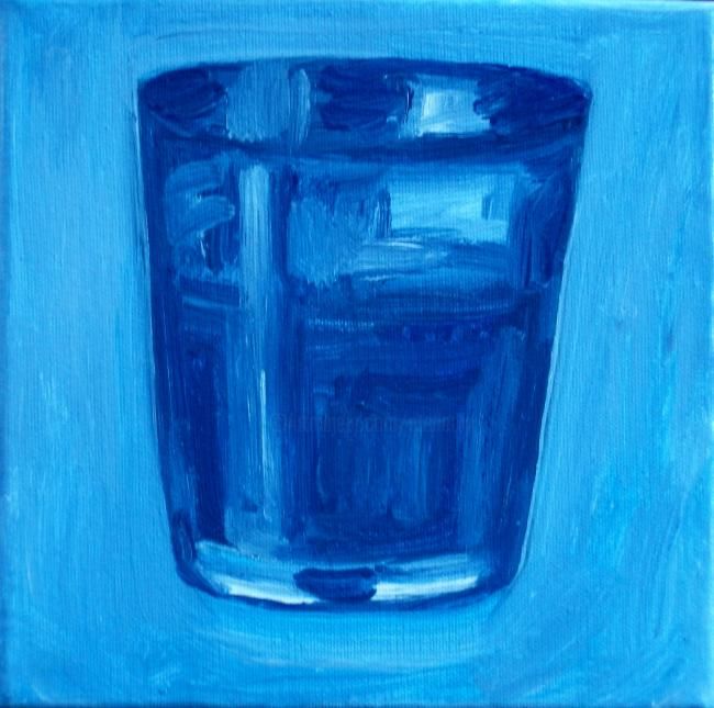 Peinture intitulée "Verre d'eau 34" par Nathalia Chipilova, Œuvre d'art originale, Huile
