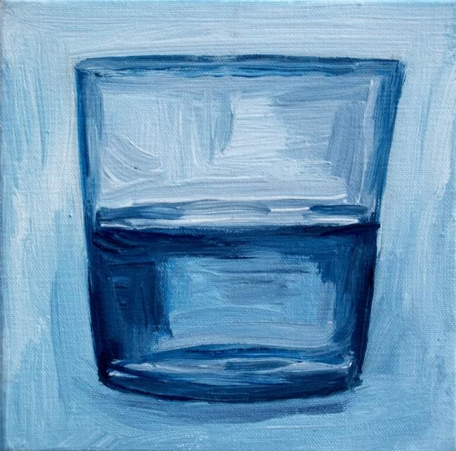 Peinture intitulée "Verre d'eau 67" par Nathalia Chipilova, Œuvre d'art originale, Huile