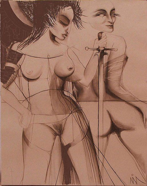 Drawing titled "temptation" by Kravitz, Original Artwork, Other