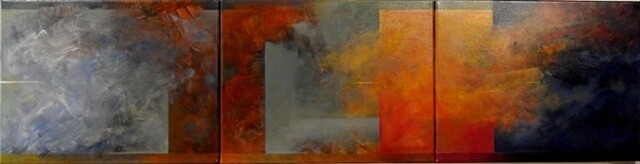 Peinture intitulée "continuité suite 1" par Michèle Radix, Œuvre d'art originale, Huile