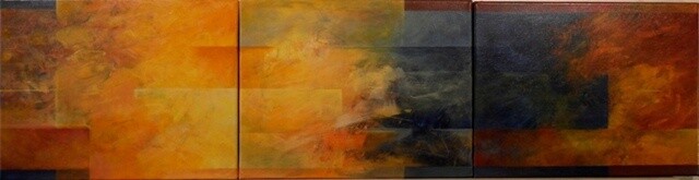 Peinture intitulée "continuité suite 3" par Michèle Radix, Œuvre d'art originale, Huile