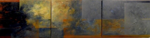 Peinture intitulée "continuité suite 4" par Michèle Radix, Œuvre d'art originale, Huile