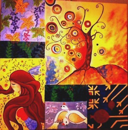「life」というタイトルの絵画 M Javanによって, オリジナルのアートワーク