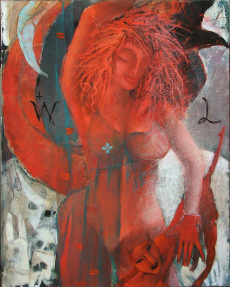 Drawing titled "Miledy Red Dragon &…" by Kravitz, Original Artwork, Other