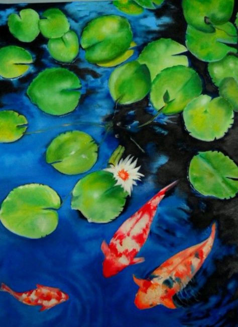 「pond」というタイトルの絵画 M Javanによって, オリジナルのアートワーク