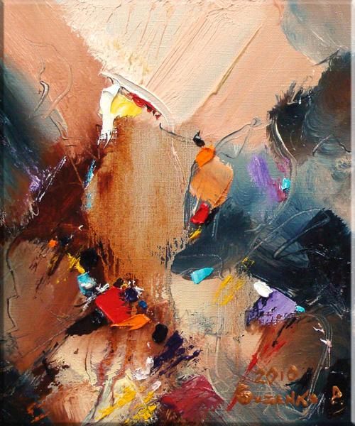 Painting titled "Abstract" by Pavel Guzenko, Original Artwork, Oil