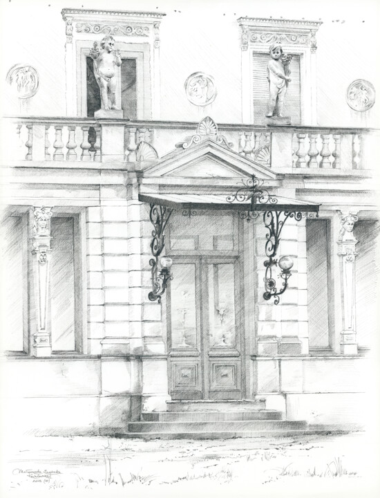 "Conversation" Drawing, 24.8x18.9 in