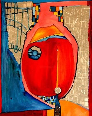 Peinture intitulée "Une mère" par Catherine Suchocka, Œuvre d'art originale