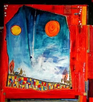 Peinture intitulée "Le visage" par Catherine Suchocka, Œuvre d'art originale