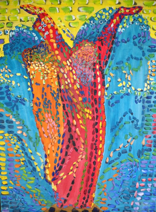 Painting titled "Exodus 14:16, Moses…" by Nikolai Vasilev, Original Artwork, Oil