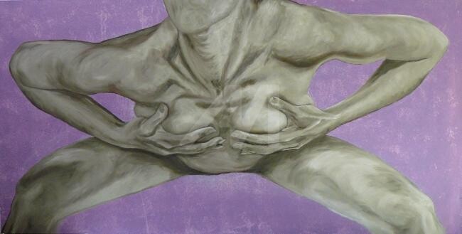 Peinture intitulée "Projet X" par Madorssane, Œuvre d'art originale, Huile