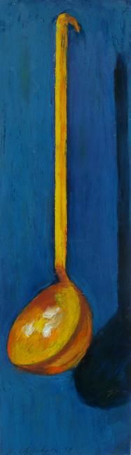 Painting titled "Louche jaune" by Nathalia Chipilova, Original Artwork, Oil