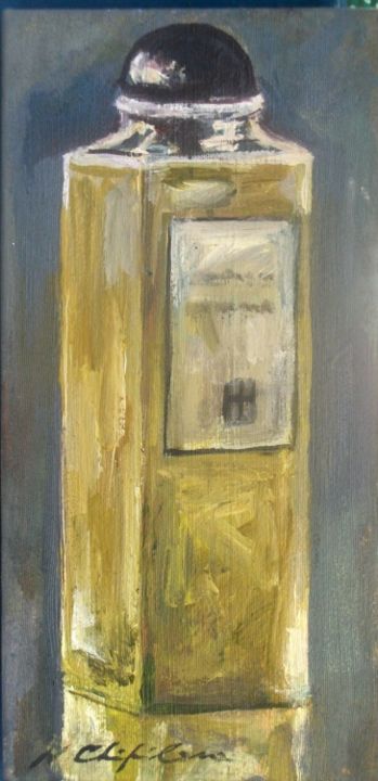 Painting titled "Flacon de parfum" by Nathalia Chipilova, Original Artwork, Acrylic