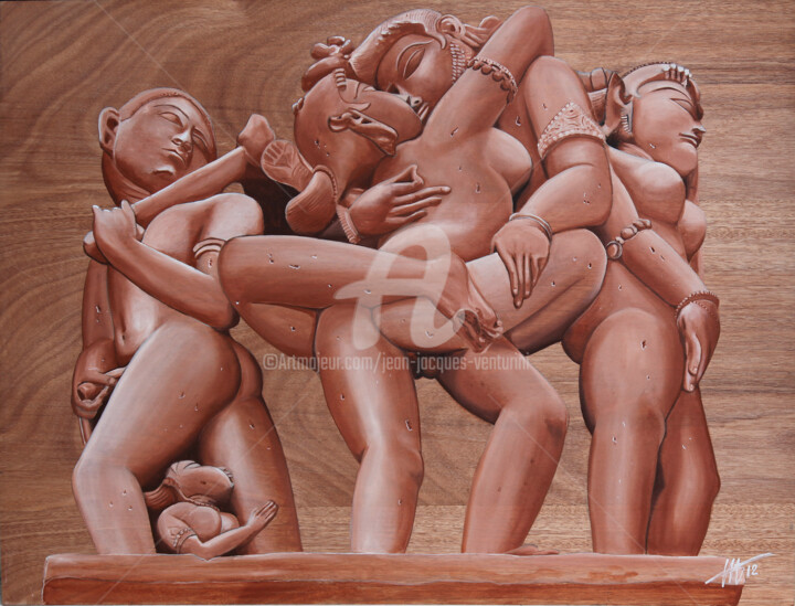 Kamasutra/2, Painting by Jean-Jacques Venturini | ArtMajeur