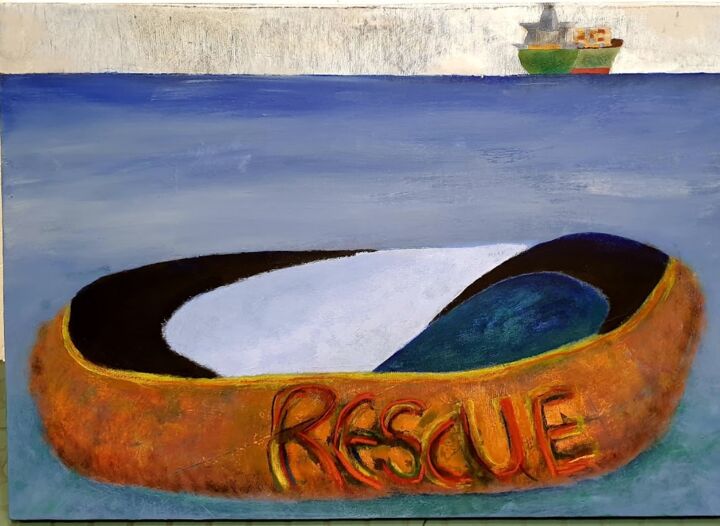 绘画 标题为“Rescue” 由Erik Nordström, 原创艺术品, 丙烯