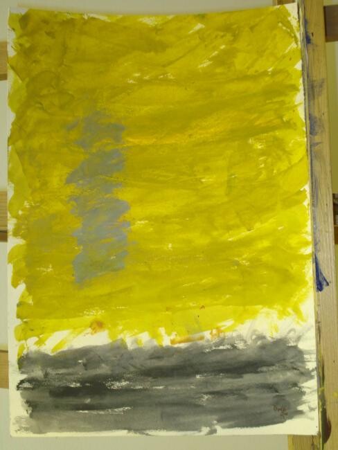 Peinture intitulée "papyrus" par Amr Assaad, Œuvre d'art originale