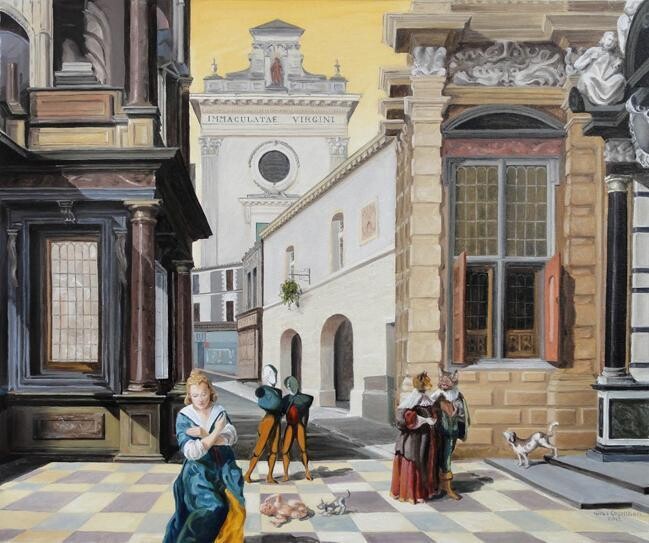 Immaculatae Virgini 绘画, 21.7x26 in