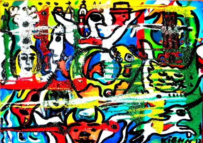 Painting titled "OUROBOROS" by Georg Kiehn, Original Artwork