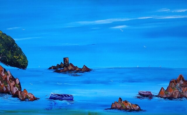 Painting titled "ile d or" by Frederic Dupuy, Original Artwork