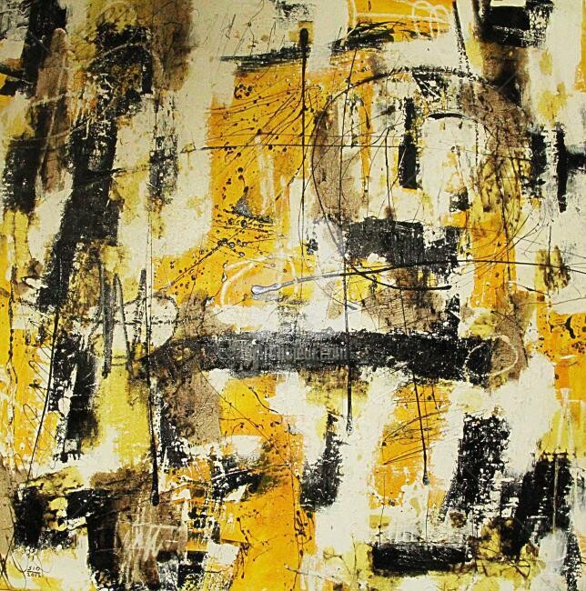 Painting titled "Notes on a Plagiari…" by Sio Montera, Original Artwork, Oil