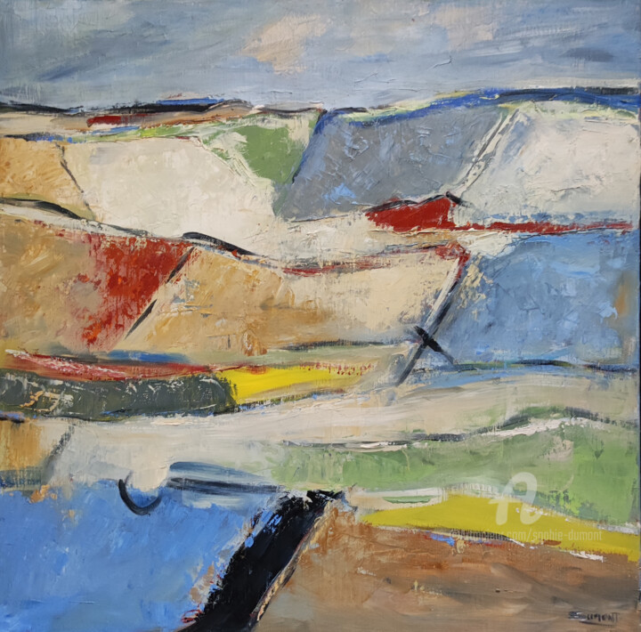 les parcelles 绘画, 23.6x23.6 in