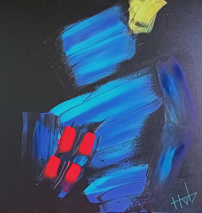 Peinture intitulée "SO-HI-NÉ-MOANA-MOKO…" par Hab Le Hibou, Œuvre d'art originale, Acrylique