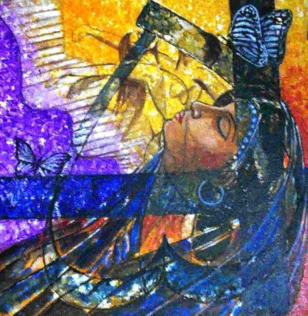 Painting titled "awaguon 5 series b…" by Yousuf Sheikh, Original Artwork
