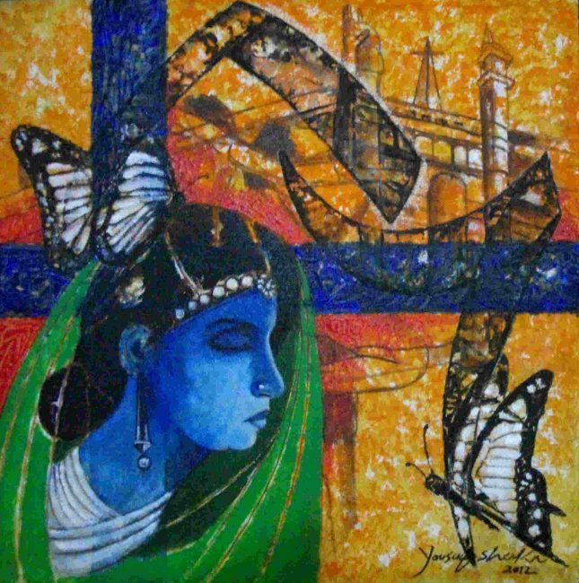Painting titled "awaguon 5 series b…" by Yousuf Sheikh, Original Artwork