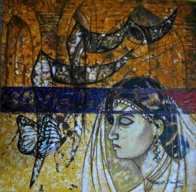 Painting titled "awaguon 5 series b…" by Yousuf Sheikh, Original Artwork