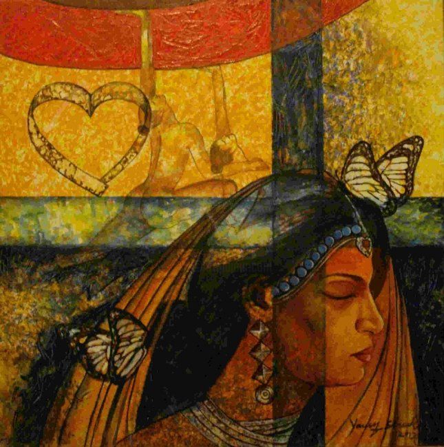 Painting titled "awaguon 5 series b…" by Yousuf Sheikh, Original Artwork