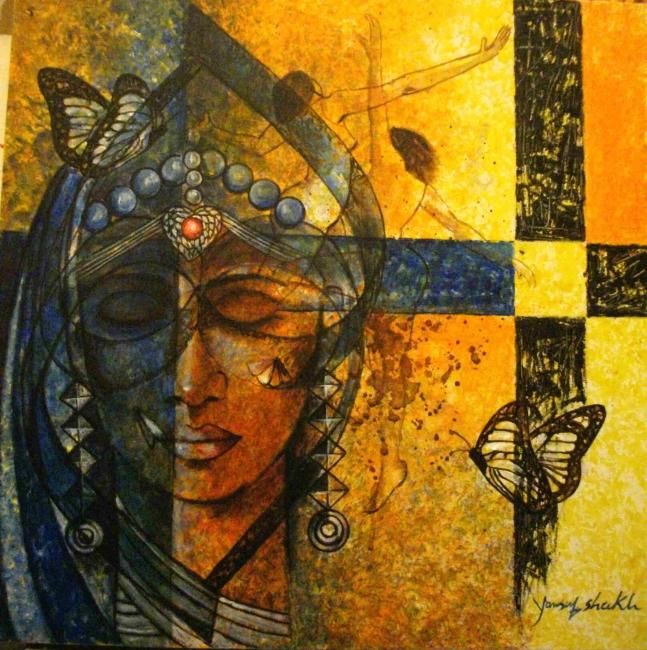 Painting titled "awaguon 5 series b…" by Yousuf Sheikh, Original Artwork