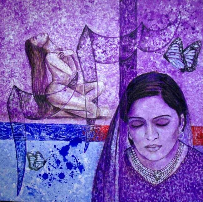Painting titled "awaguon 5 series b…" by Yousuf Sheikh, Original Artwork
