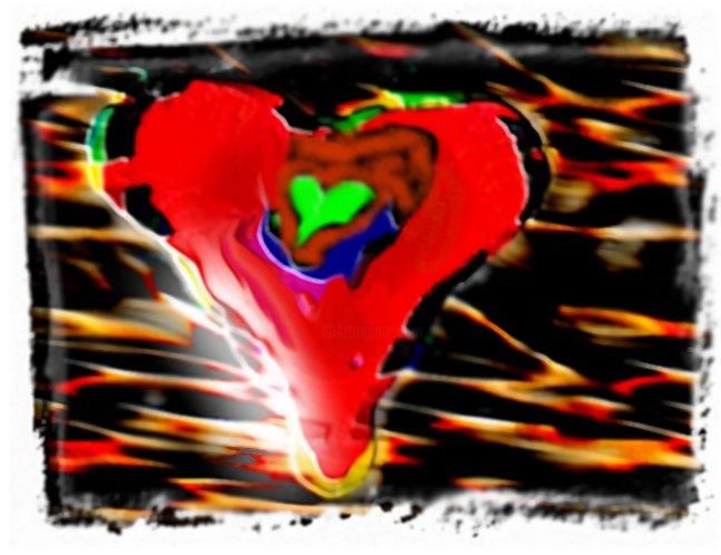 Digital Arts titled "big heart" by Highlander Nightlion, Original Artwork, Digital Painting