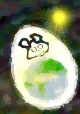 Digital Arts titled "earthegg" by Highlander Nightlion, Original Artwork