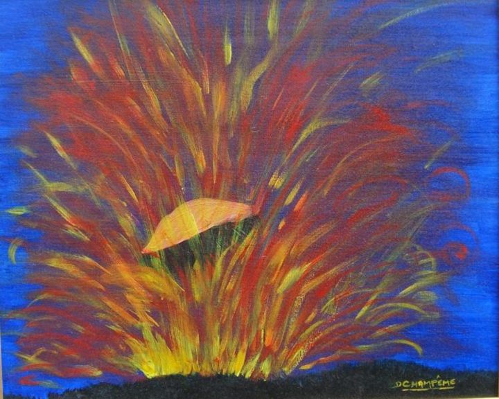 Peinture intitulée "10- FUSION" par Dany Champeme, Œuvre d'art originale, Huile