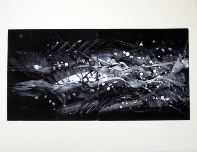 Printmaking titled "Voie lactée" by Kaoru Tsuzawa, Original Artwork