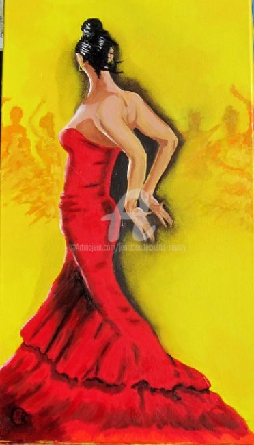 Flamenco primo Pittura, 23,6x15,8 in