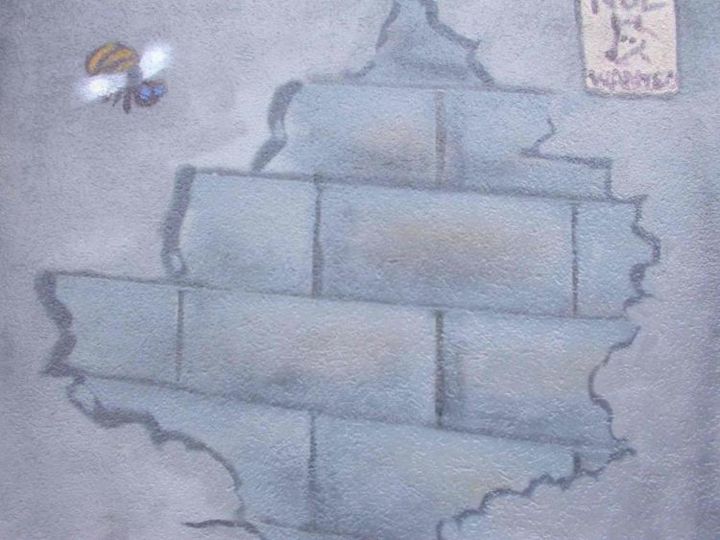 Peinture intitulée "GROUPE SCOLAIRE ANT…" par Nessé, Œuvre d'art originale