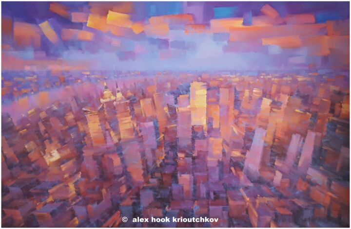 New York - New York 绘画, 38.2x57.5 in