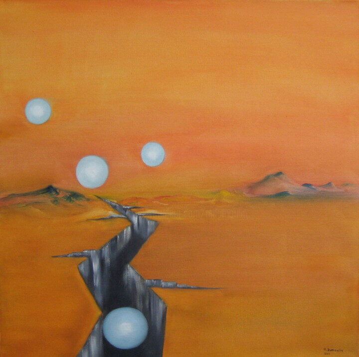 " Imprévu " 绘画, 23.6x23.6 in