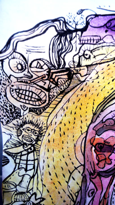 Pintura intitulada "R ' evolution ( dét…" por Jeff, Obras de arte originais