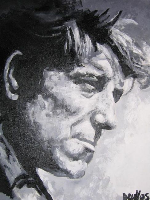Peinture intitulée "gabin" par Erwan Deuff, Œuvre d'art originale