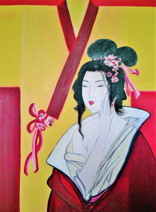 Kimono 1 绘画, 31.9x23.6 in