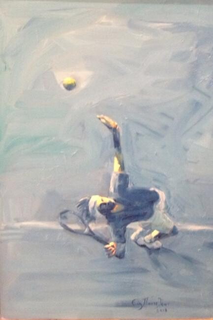 Tennis in Art: : service 绘画, 27.6x19.7 in